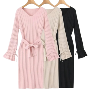 Women's Elegant Puff Sleeve Top & Striped Wide-Leg Pants Set